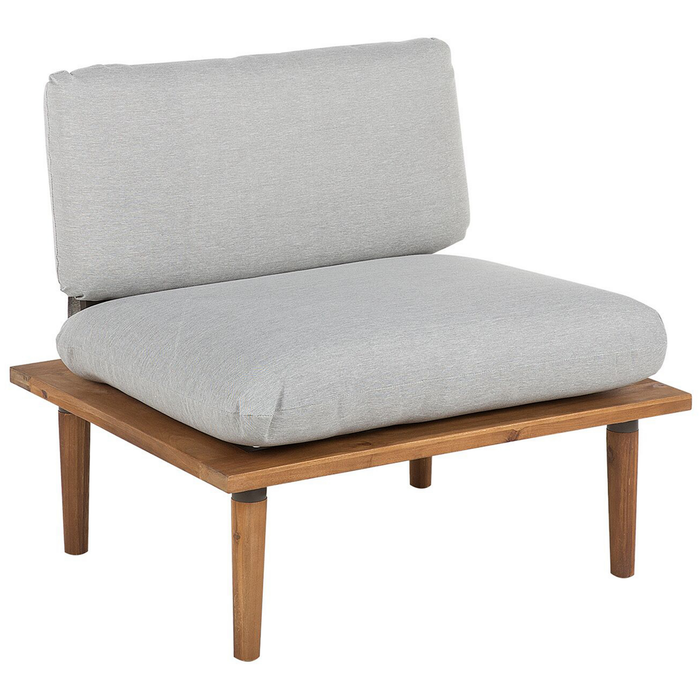 Beliani - FRASCATI - Loungeset voor 2 - Grijs - Acaciahout