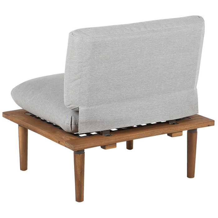 Beliani - FRASCATI - Loungeset voor 2 - Grijs - Acaciahout