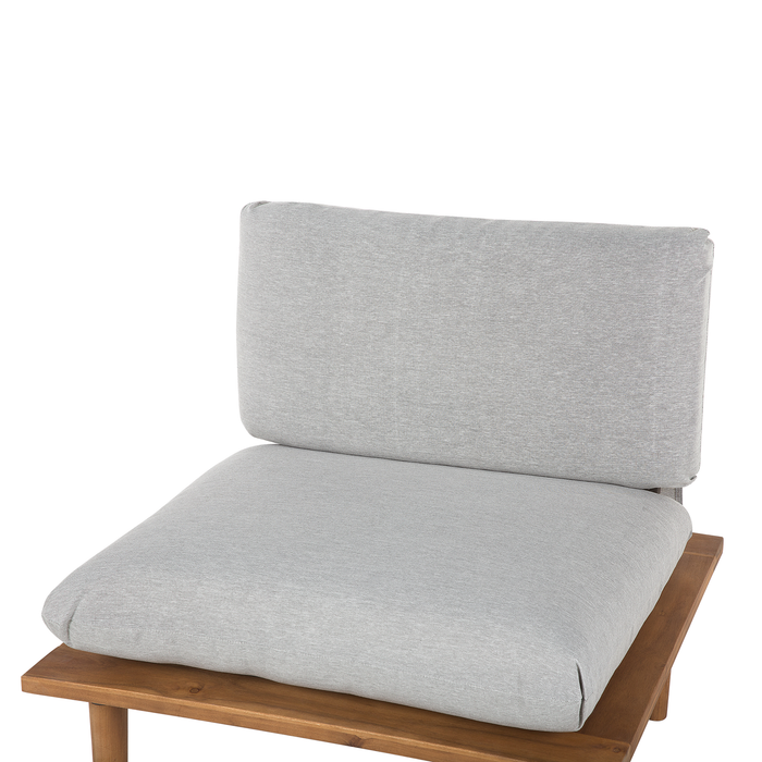 Beliani - FRASCATI - Loungeset voor 2 - Grijs - Acaciahout