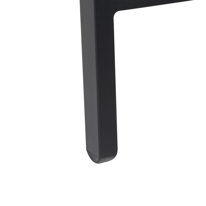 Beliani - MARCEDDI -Tuinstoel met voetenbank - Zwart - Textileen