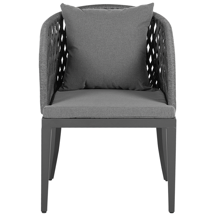 Beliani - LIPARI - Tuinset voor 4 - Grijs - Aluminium