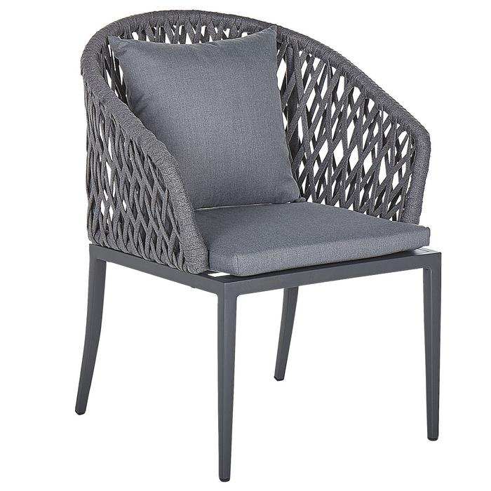 Beliani - LIPARI - Tuinset voor 4 - Grijs - Aluminium