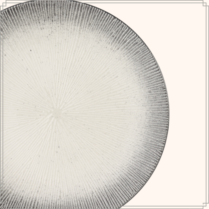 OTIX Diner Bordenset 6 Persoons Zwart Taupe 27cm Keramiek TULIP