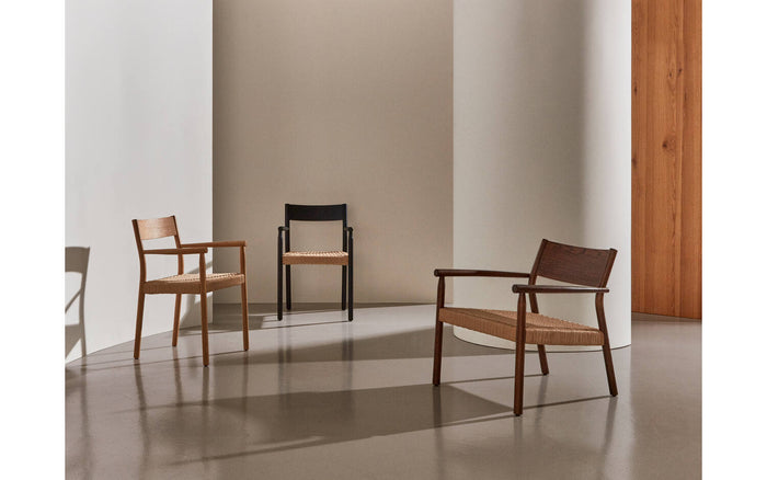 Kave Home - Yalia-stoel in massief eikenhout FSC 100% met natuurlijke