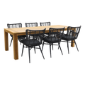 VDG Jasmine black|Rome brown 240 cm. tuinset - 7-delig