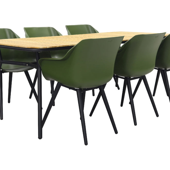 Hartman Sophie Studio Moss Green|Bella 220x95 cm. - 7-delige tuinset