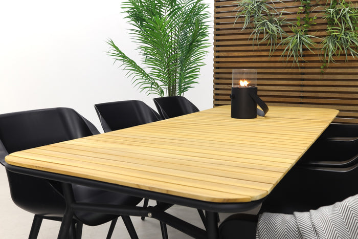 Hartman Sophie Studio Black|Bella 220x95 cm. - 7-delige tuinset