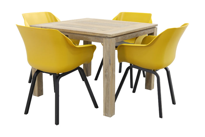 Hartman Sophie tuinstoel Yellow|Rome grey 100 cm. - 5-delig