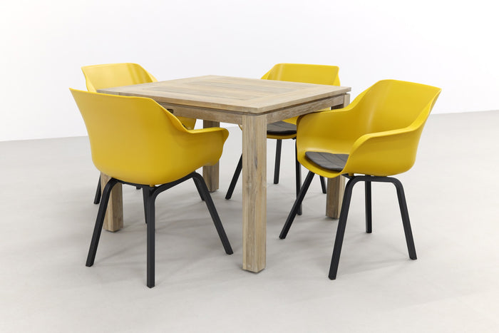 Hartman Sophie tuinstoel Yellow|Rome grey 100 cm. - 5-delig