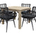 VDG Jasmine black|Rome grey 100 cm. - tuinset 5-delig