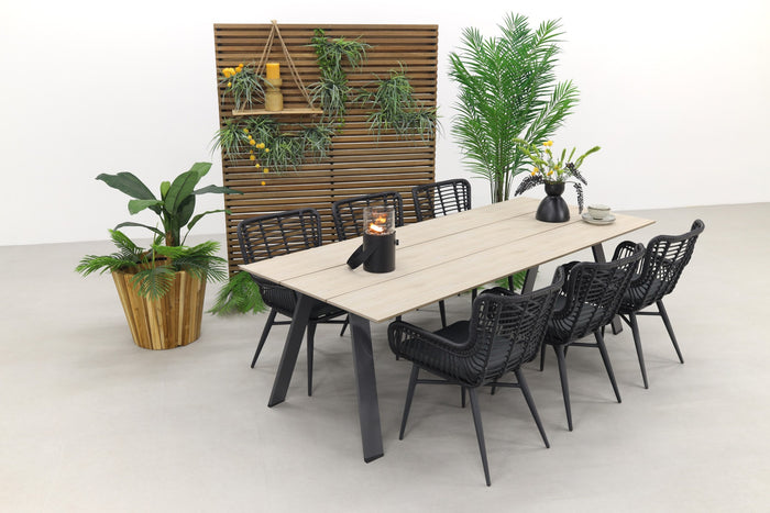 Jasmine black|Garden Impressions Nevada 240x100 cm. tuinset