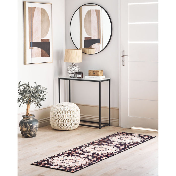 Beliani-ARITAS-Loper tapijt-Zwart|Beige-60 x 200 cm-Polyester