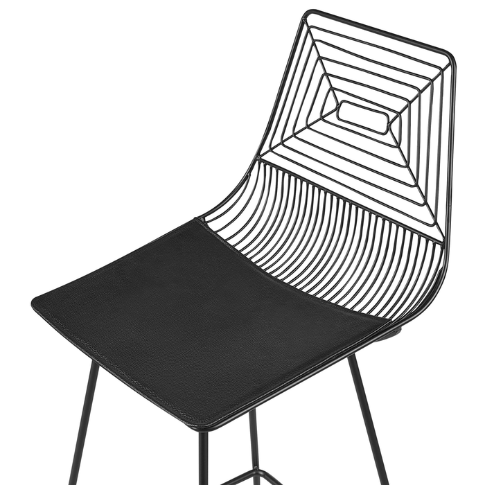 Beliani - BISBEE - Barkruk set van 2 - Zwart - Metaal