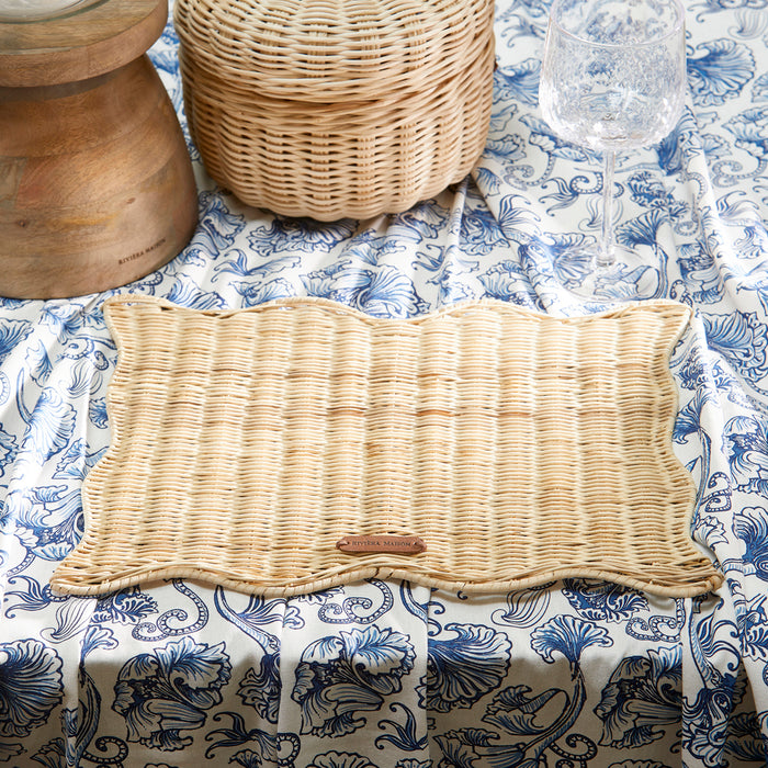 Riviera Maison Placemat Naturel - Benoa - rotan (LxBxH) 45x35x1