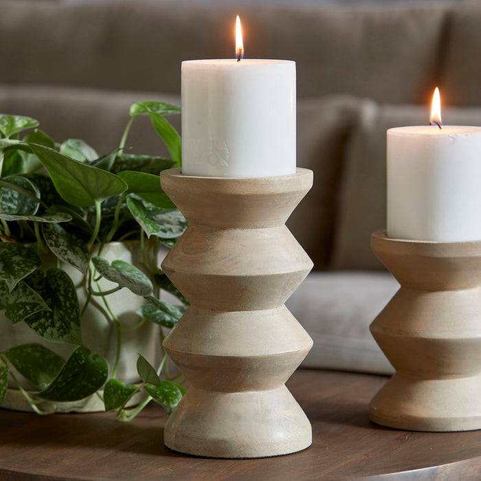 Riviera Maison Kandelaar Bruin - Totem - Mangohout (ØxH) 12.5x23