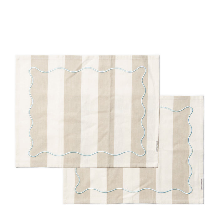 Riviera Maison Textielen Placemats Beige - Capri - Katoen (LxB) 45x35