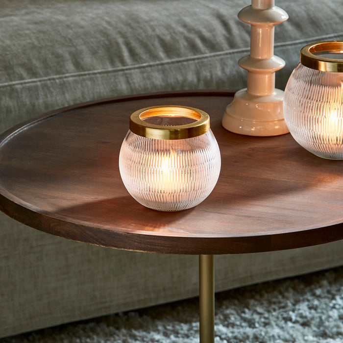 Riviera Maison theelichthouder Transparant - Pescara - Glas, Metaal