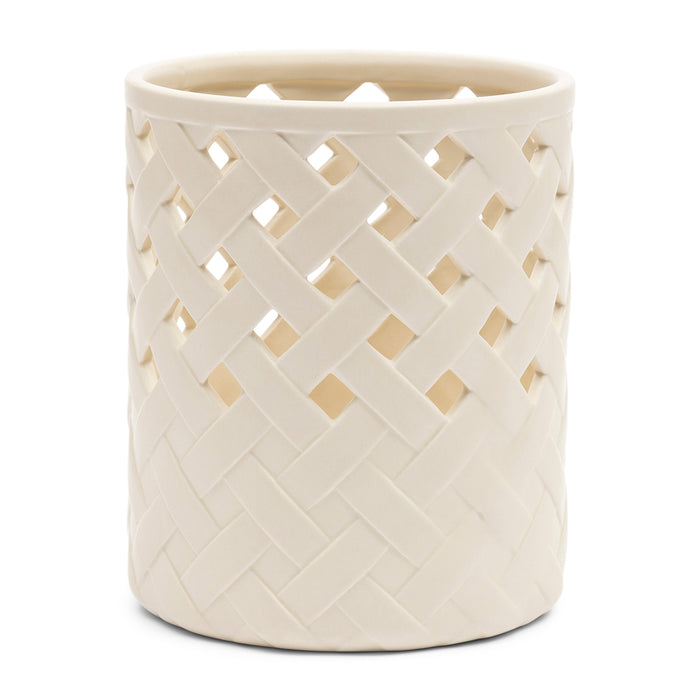 Rivièra Maison - Danae Woven Hurricane, O06 - Off White, K34 - Keramiek, 20.5 cm