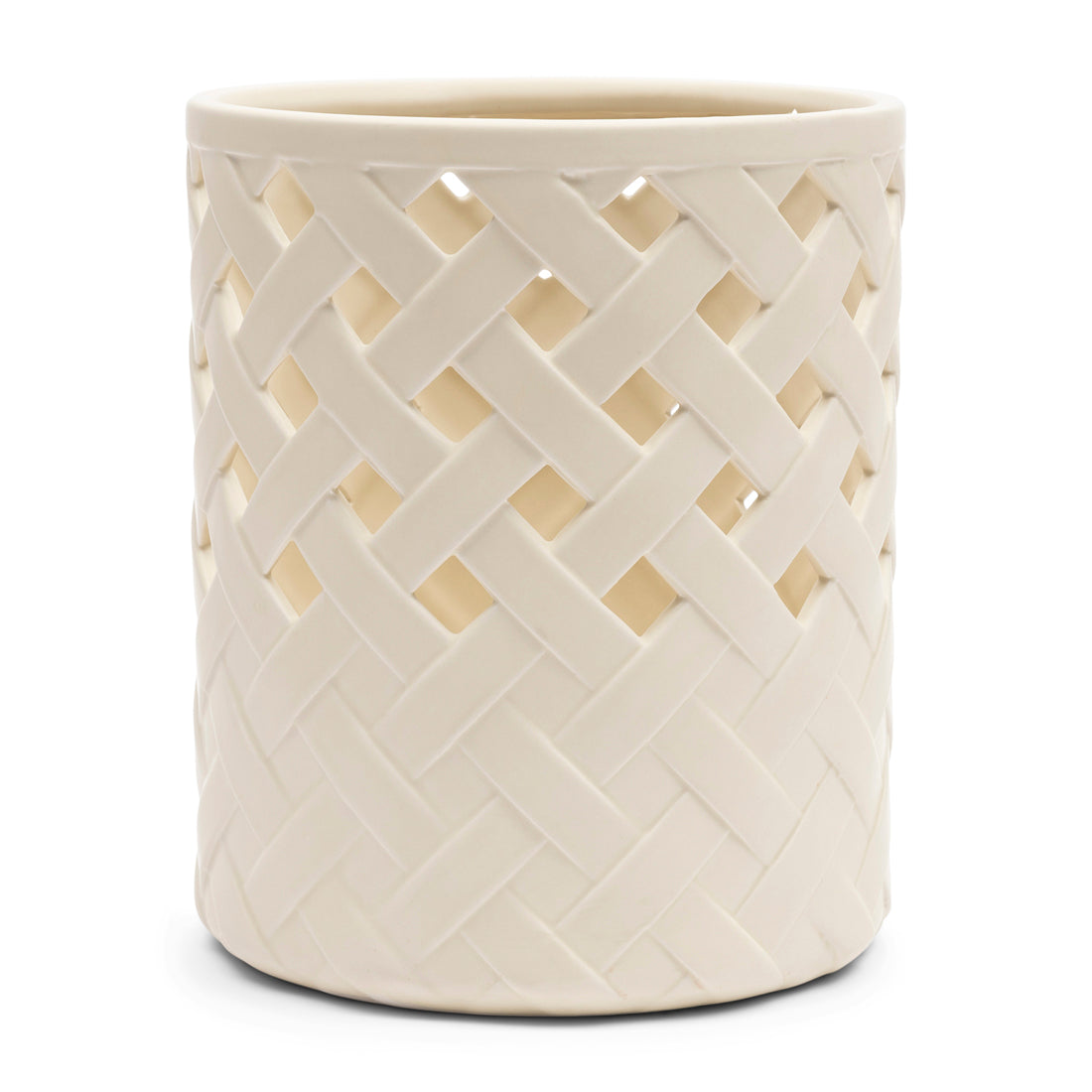 Rivièra Maison - Handgemaakt Windlicht in Off White van Keramiek met een Hoogte van 30 cm