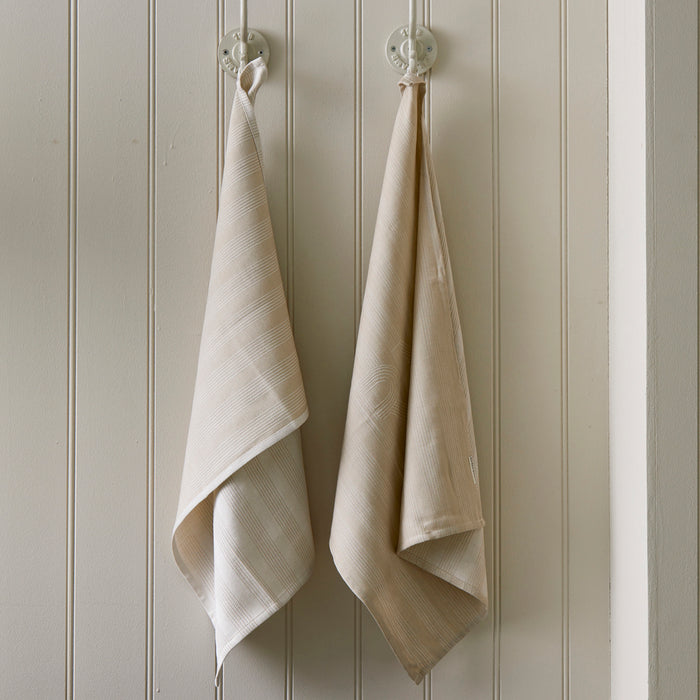 Riviera Maison Theedoeken set Beige - RM Identity - Katoen