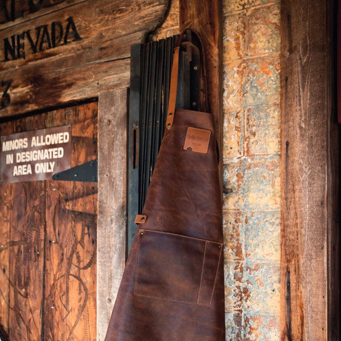 Boska - Mr. Smith Keukenschort Bruin Pocket