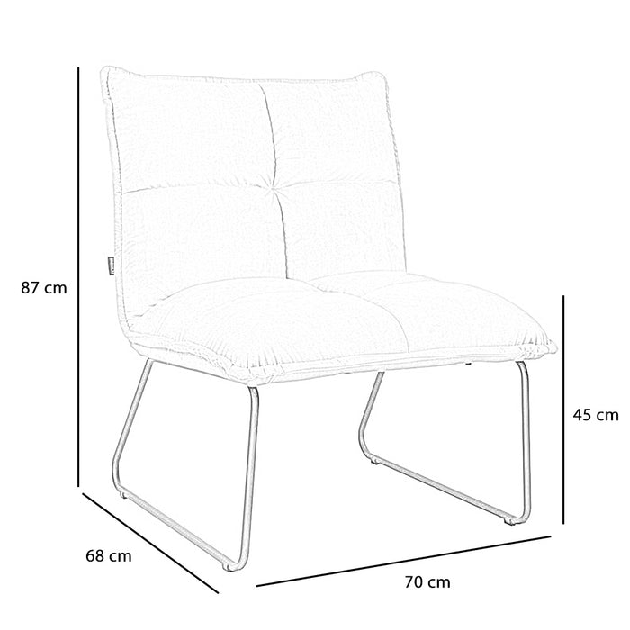 Bronx71 Velvet fauteuil Malaga zwart