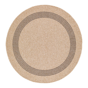 by fonQ Core Vloerkleed Ø 100 cm  - Zand/Zwart