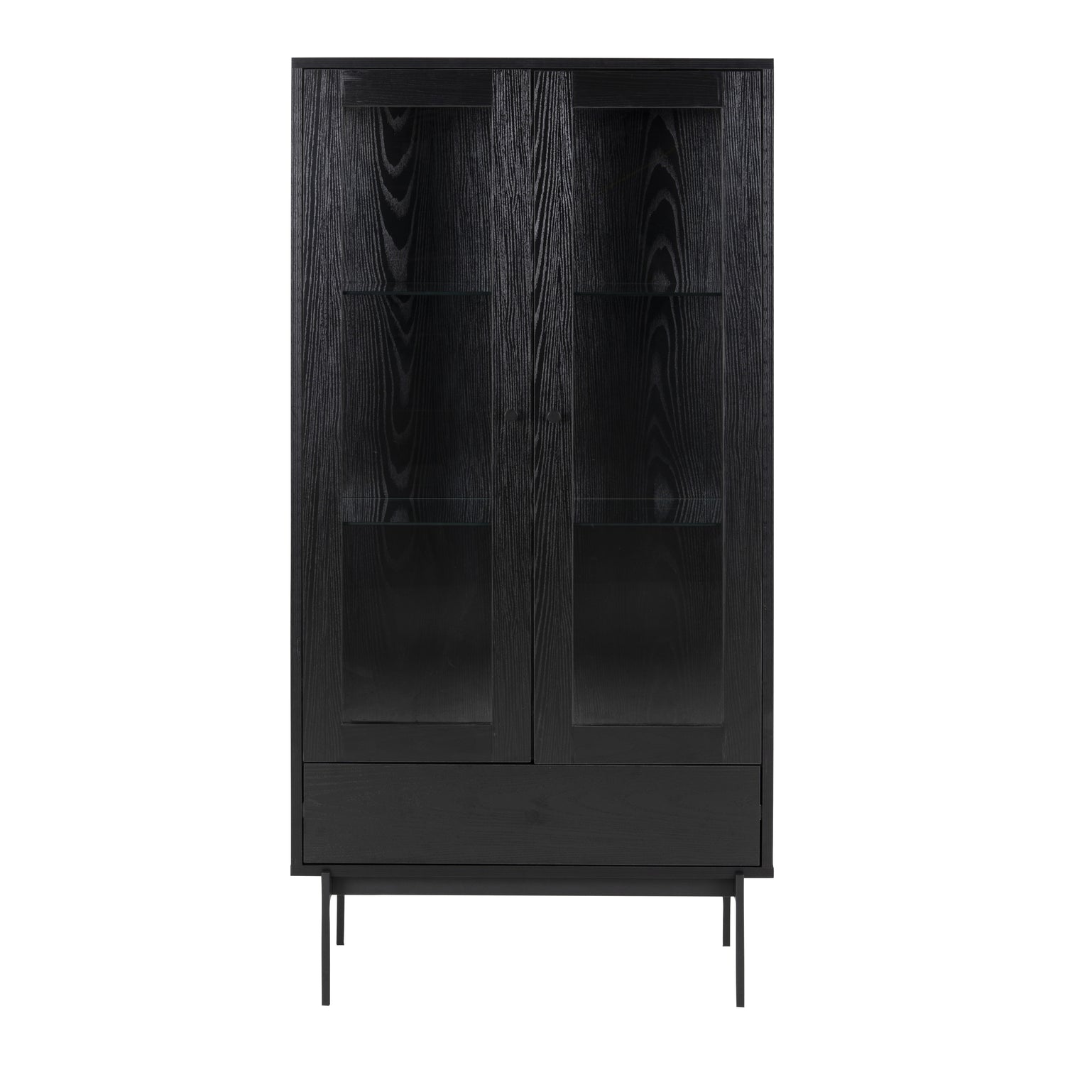 by fonQ basic Sleek Vitrinekast - Ash Black