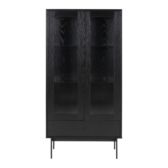by fonQ basic Sleek Vitrinekast - Ash Black