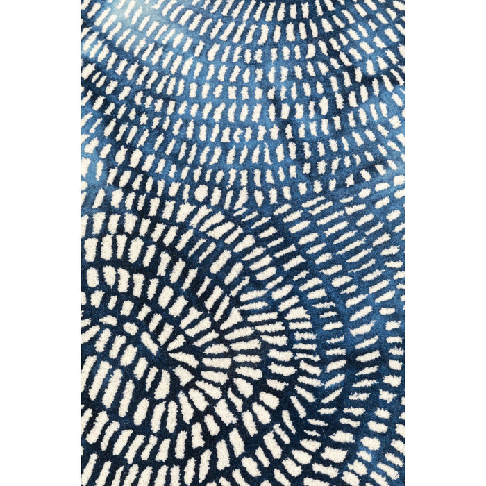 Kare Vloerkleed Stamp Blue 170x240cm