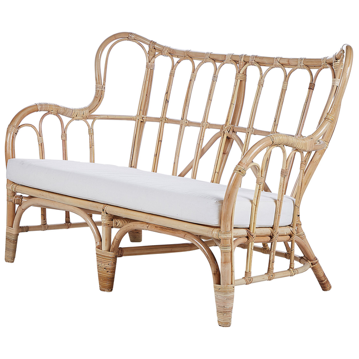 Beliani - BRINDISI - Loungeset voor 4 - Natuurlijk - Rotan