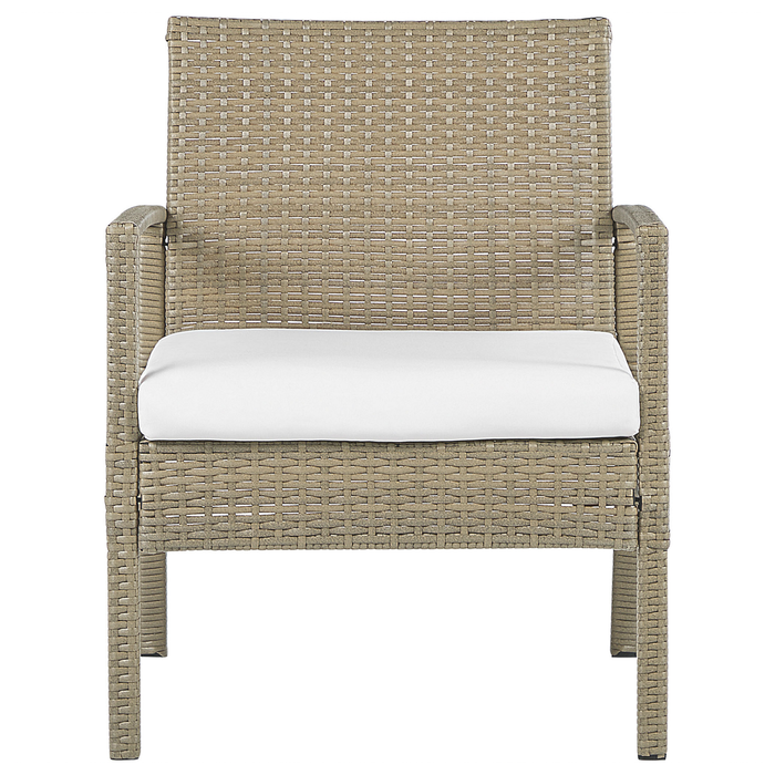 Beliani - MARSALA - Loungeset voor 4 - Natuurlijk - PE rotan