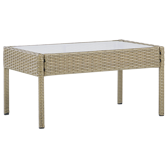 Beliani - MARSALA - Loungeset voor 4 - Natuurlijk - PE rotan