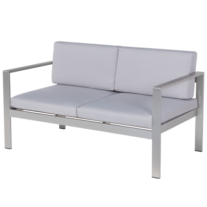 Beliani - SALERNO - Loungeset voor 4 - Grijs - Aluminium