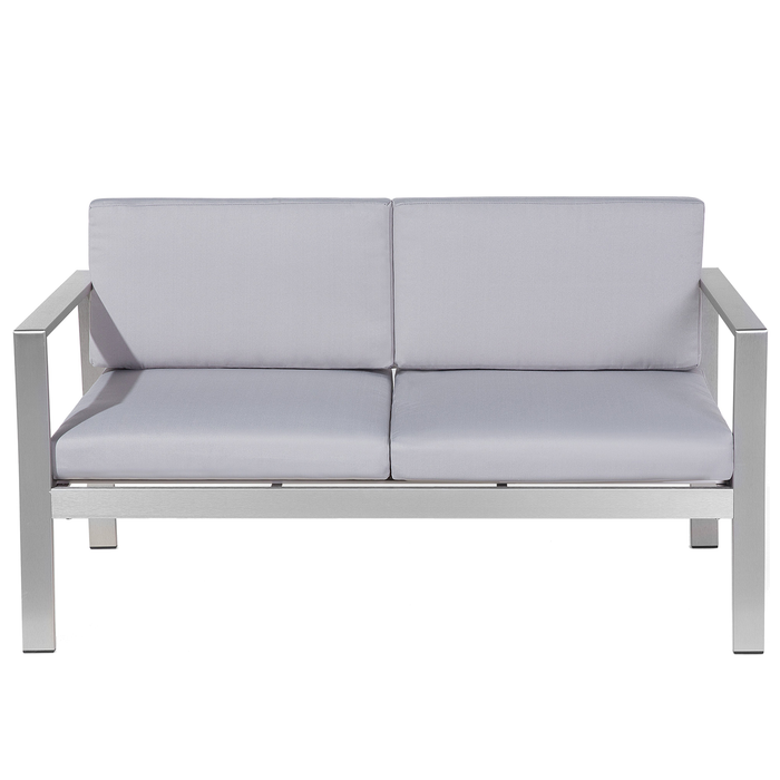 Beliani - SALERNO - Loungeset voor 4 - Grijs - Aluminium