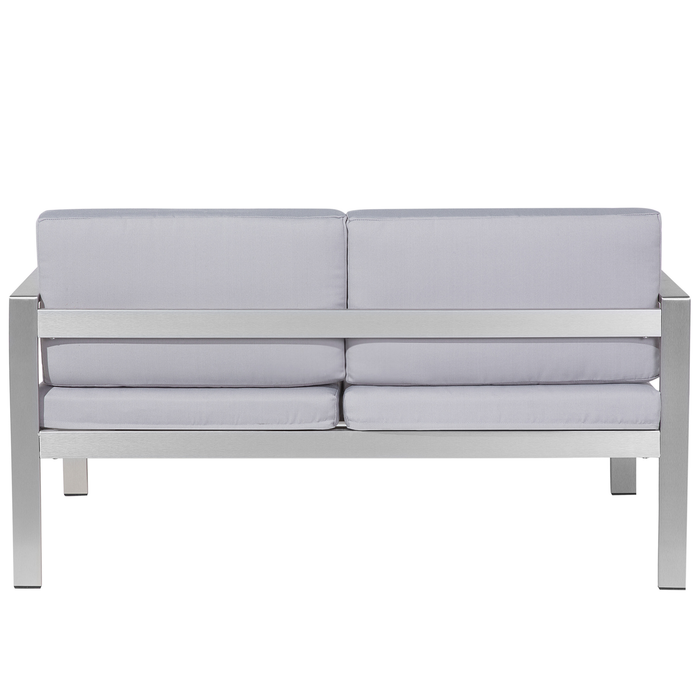 Beliani - SALERNO - Loungeset voor 4 - Grijs - Aluminium