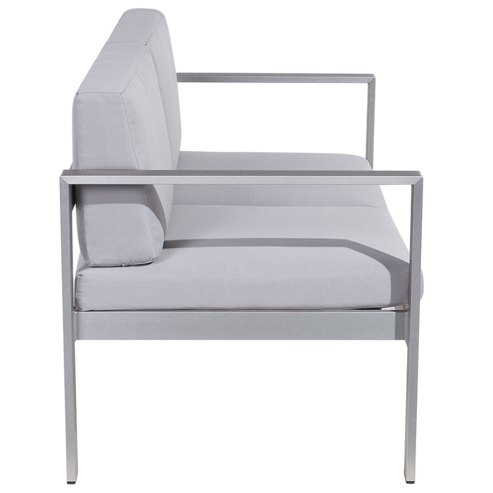 Beliani - SALERNO - Loungeset voor 4 - Grijs - Aluminium