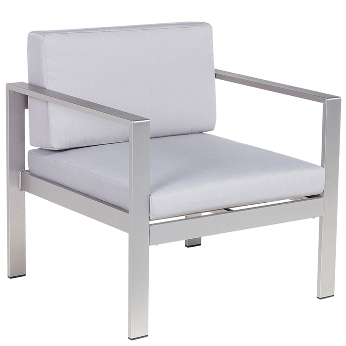 Beliani - SALERNO - Loungeset voor 4 - Grijs - Aluminium