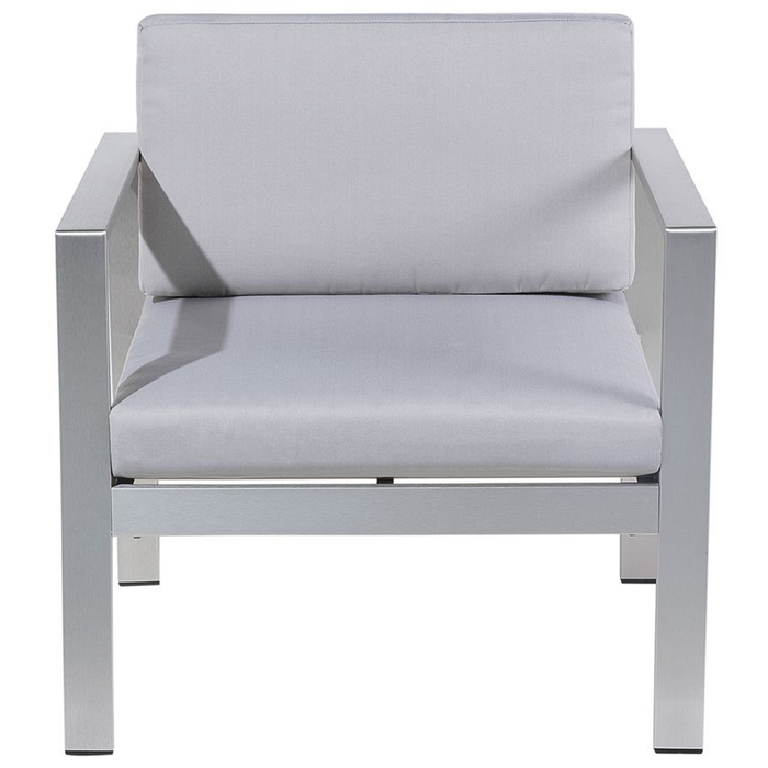 Beliani - SALERNO - Loungeset voor 4 - Grijs - Aluminium