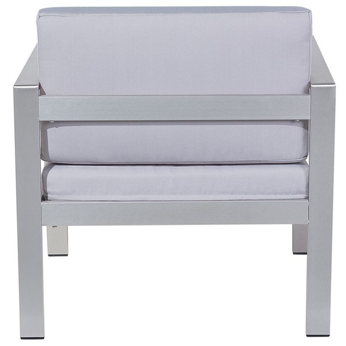 Beliani - SALERNO - Loungeset voor 4 - Grijs - Aluminium