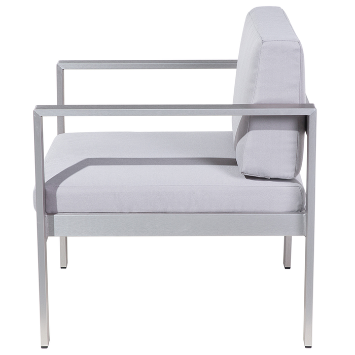 Beliani - SALERNO - Loungeset voor 4 - Grijs - Aluminium
