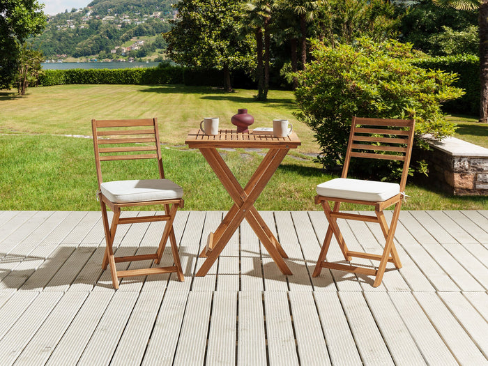 Beliani - FIJI - Tuinkussen set van 2 - Gebroken wit - Polyester