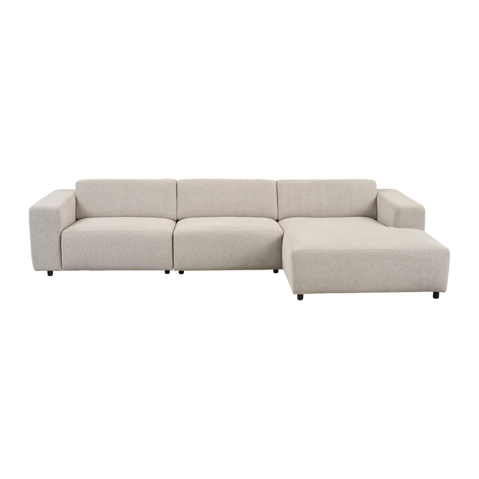 by fonQ Nova Hoekbank met Chaise Longue Rechts - Naturel Melange