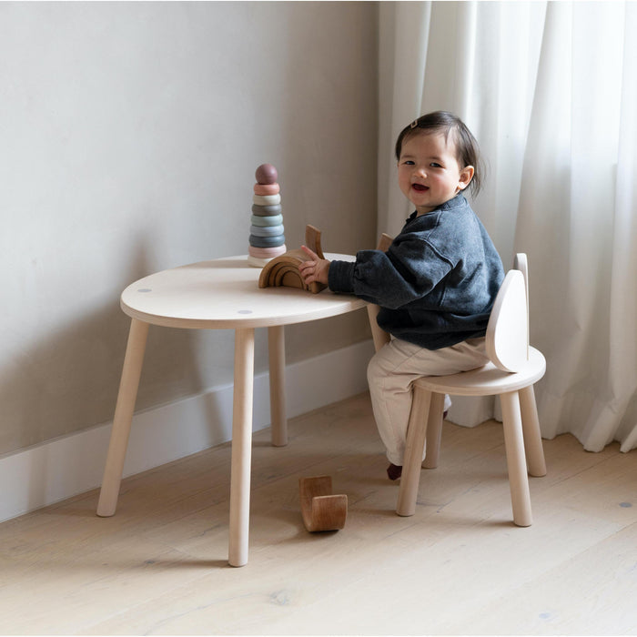 Mouse kinderstoel + kindertafel set light blue