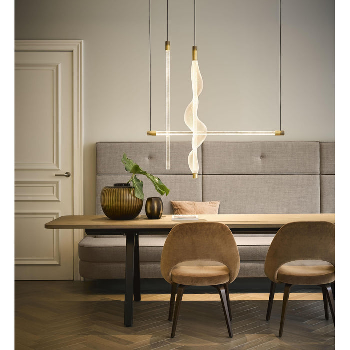 Vapour hanglamp LED Ø4 verticaal goud