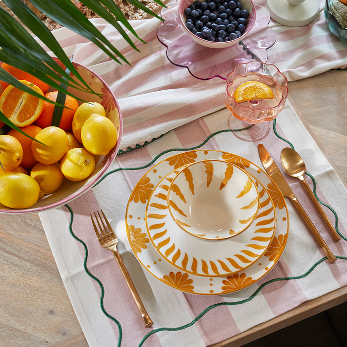 Riviera Maison dinerbord Geel gekleurde print - Menton - Aardewerk
