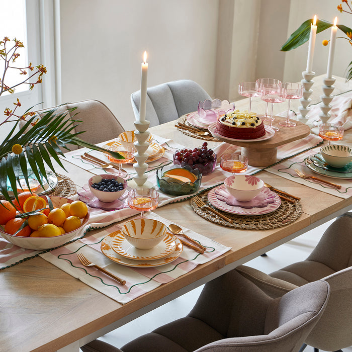 Riviera Maison dinerbord Geel gekleurde print - Menton - Aardewerk