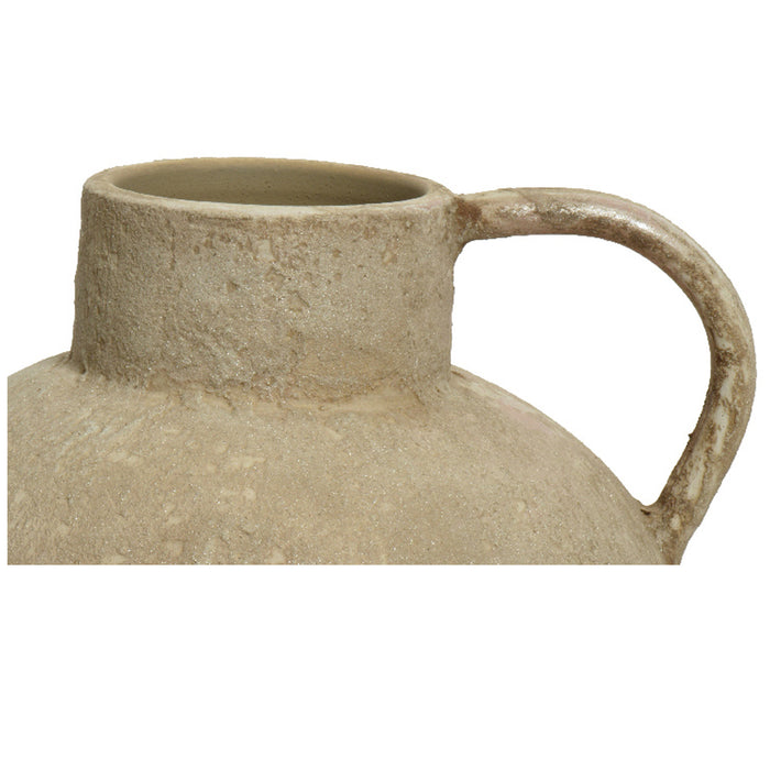 Decoris Vaas kruik model - terracotta - lichtbruin - D22 x H20 cm