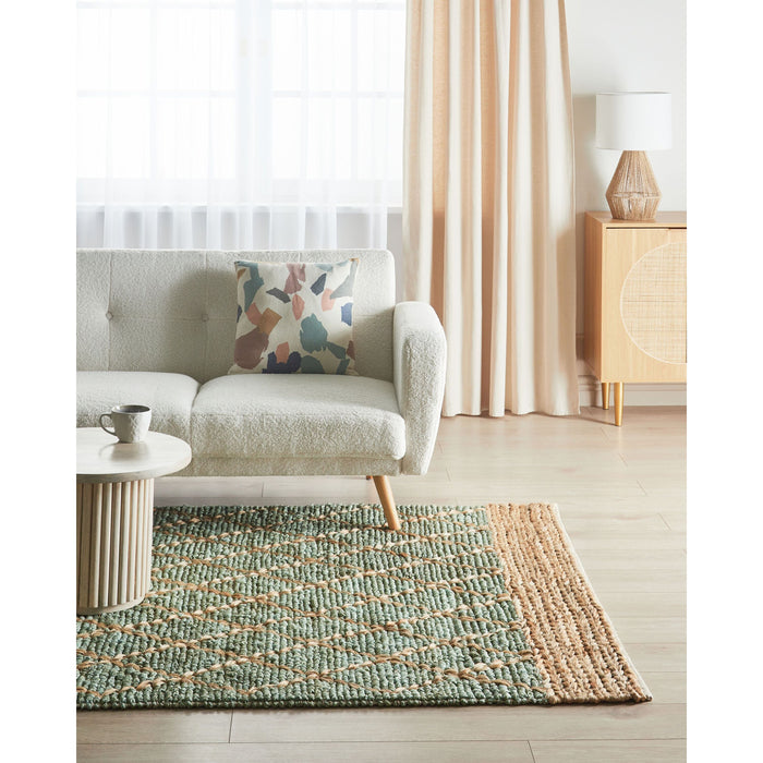 Beliani-TELLIKAYA-Laagpolig vloerkleed-Beige-160 x 230 cm-Jute