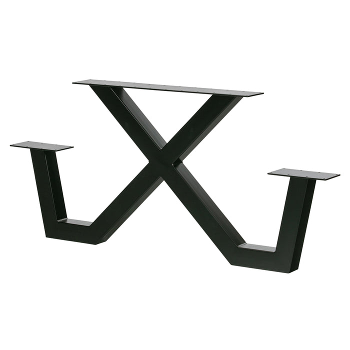 WOOOD X-Poot Picknick Buiten Tablo - Metaal - Zwart - 70x142x13